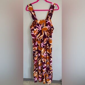 Multicolor Floral Dress 1X